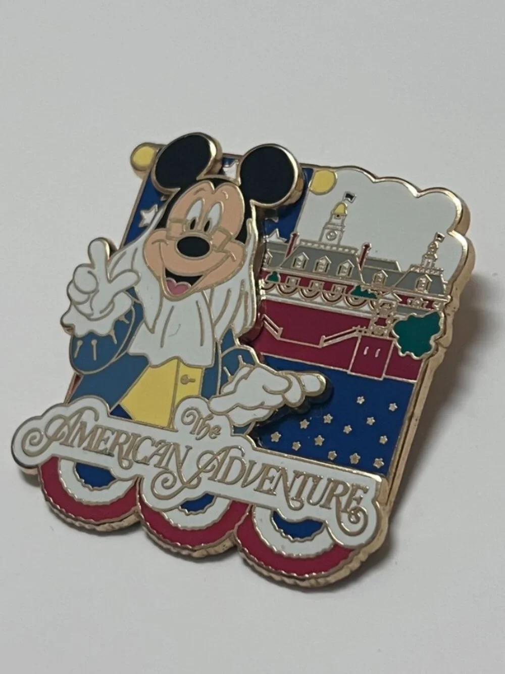 disney epcot mickey mouse as ben franklin • american adventure pin